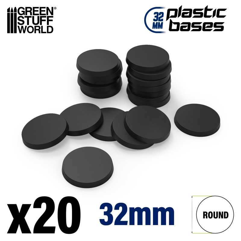 Green Stuff World: Plastic Bases - Round 32mm (20)