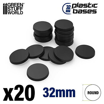 Green Stuff World: Plastic Bases - Round 32mm (20)