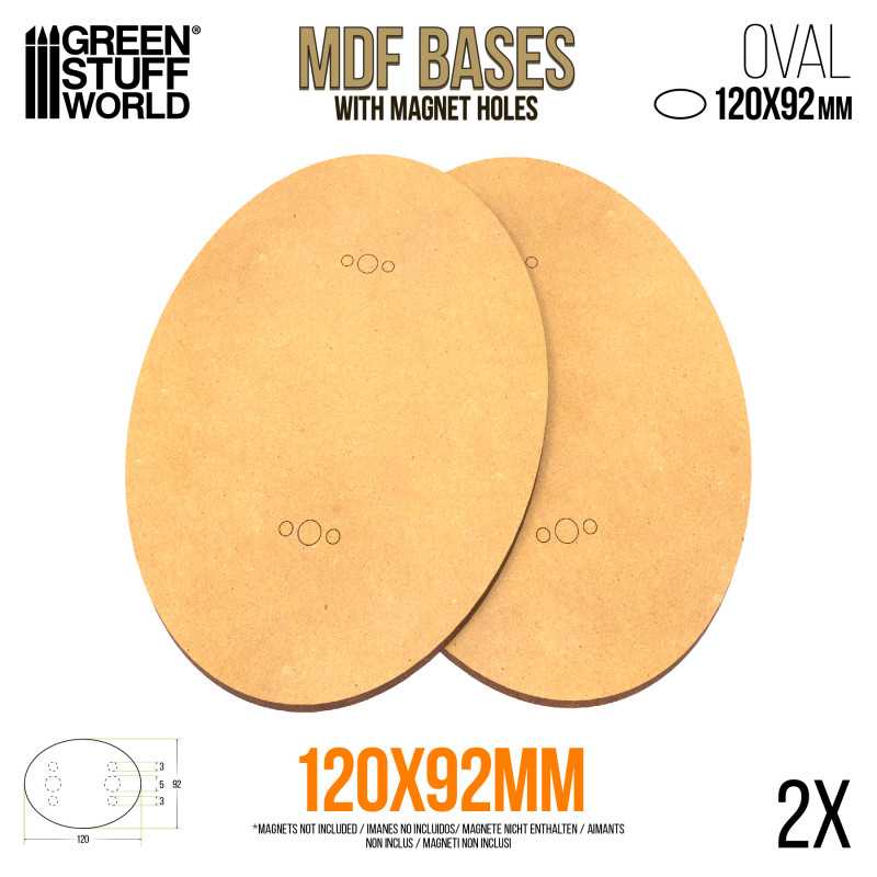 Green Stuff World: MDF Bases - Oval 92x120mm (2)