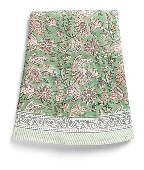 Chamois Round Cloth Indian Summer Green/Pink - 220 cm
