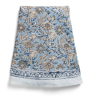 Chamois Round Tablecloth Indian Summer Blue - 220