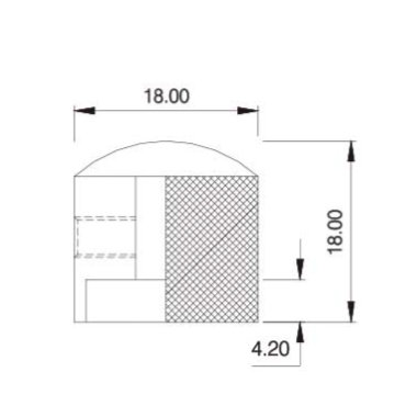 Metal Potentiometer Dome Knob (Set screw) - 2