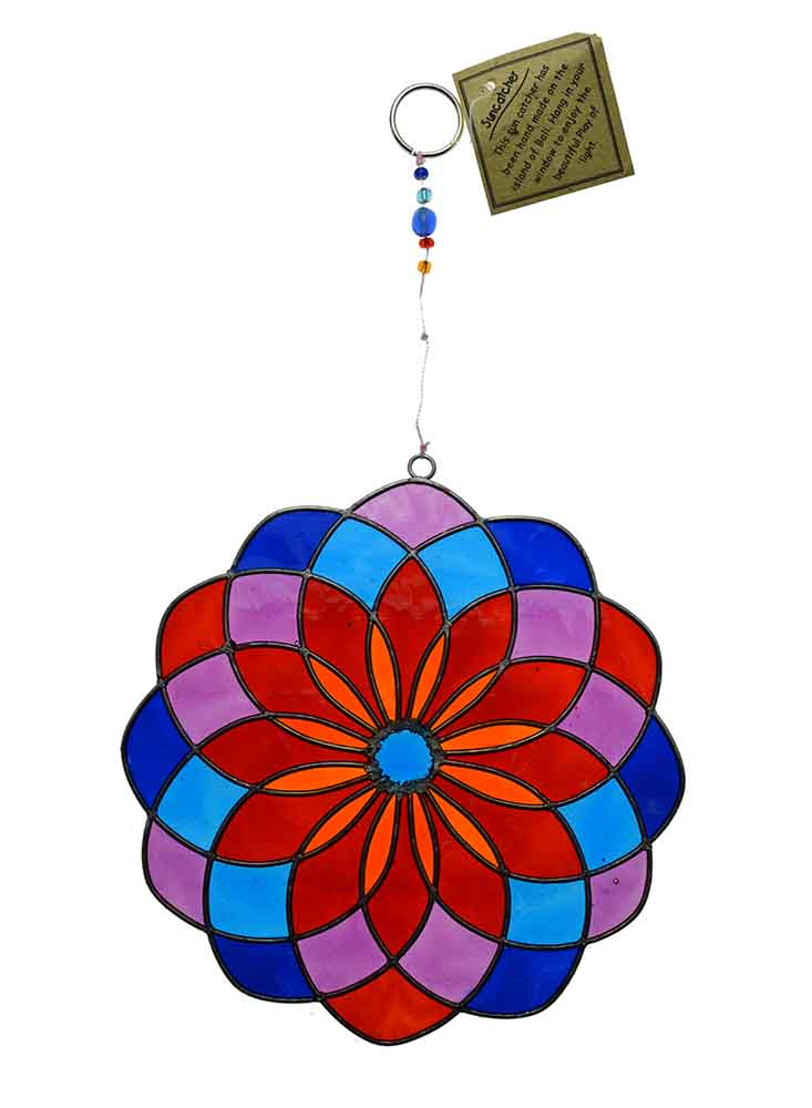 Lila/Blå /Röd mix Mandala  Solfångare 