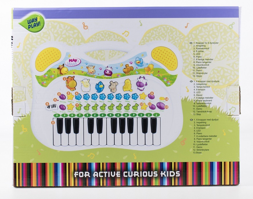Way2play Keyboard med Djurljud - 3