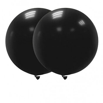 JÄTTEBALLONGER 90 CM SVARTA -2P