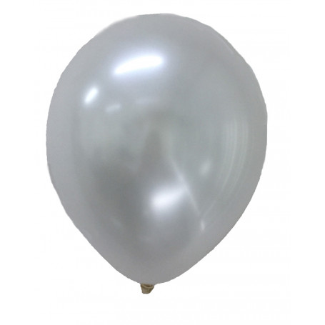 VITA BALLONGER MED METALLIC EFFEKT - 20 STYCKEN