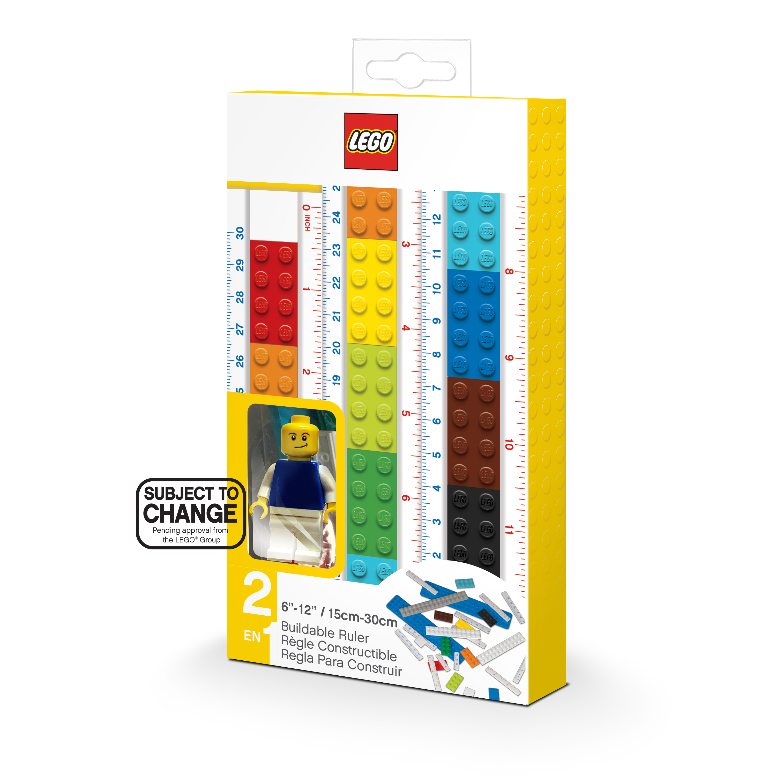 LEGO Stationary Byggbar Linjal med Figur