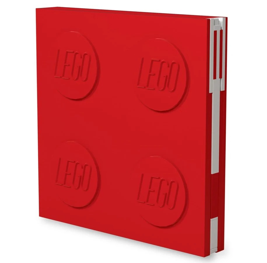 LEGO Stationary Anteckningsbok med Lås & Penna, Röd