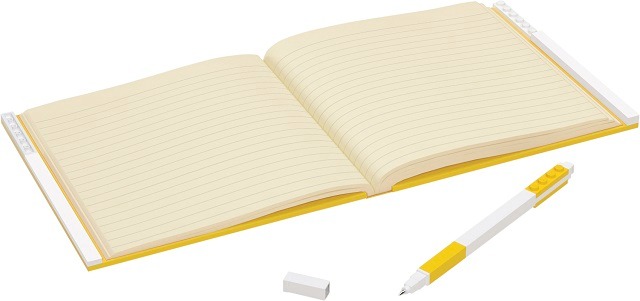 LEGO Stationary Anteckningsbok med Lås & Penna, Gul - 2