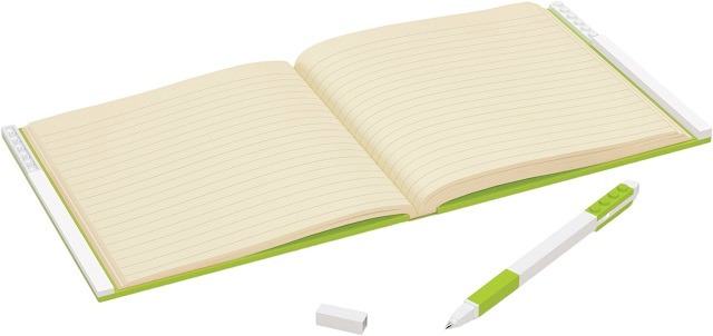LEGO Stationary Anteckningsbok med Lås & Penna, Lime - 2