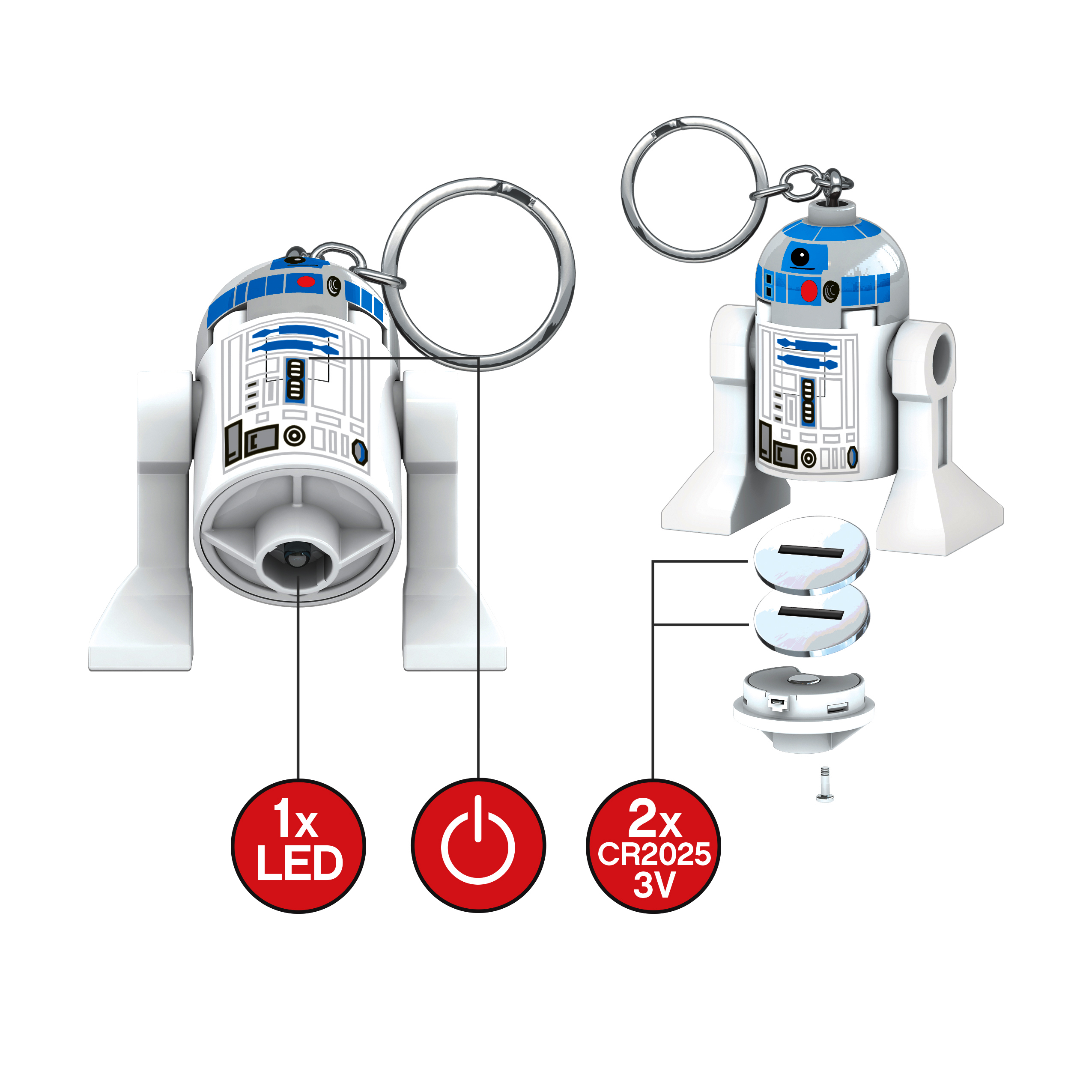 LEGO Star Wars Nyckelring med Lampa, R2-D2 - 4