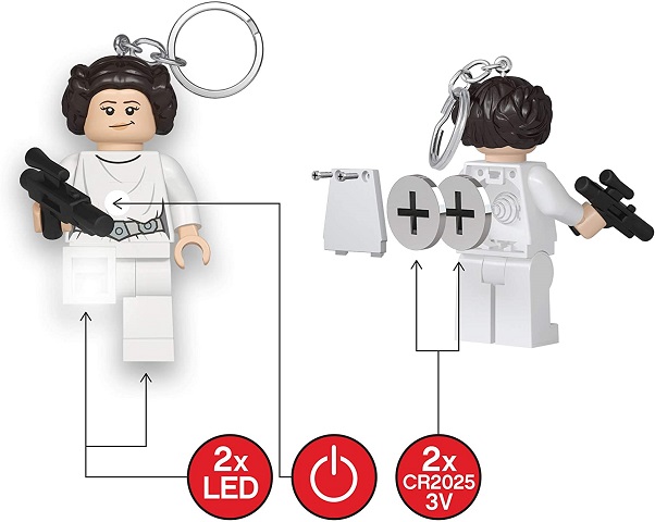 LEGO Star Wars Nyckelring med Lampa, Prinsess Leia med Blaster - 3