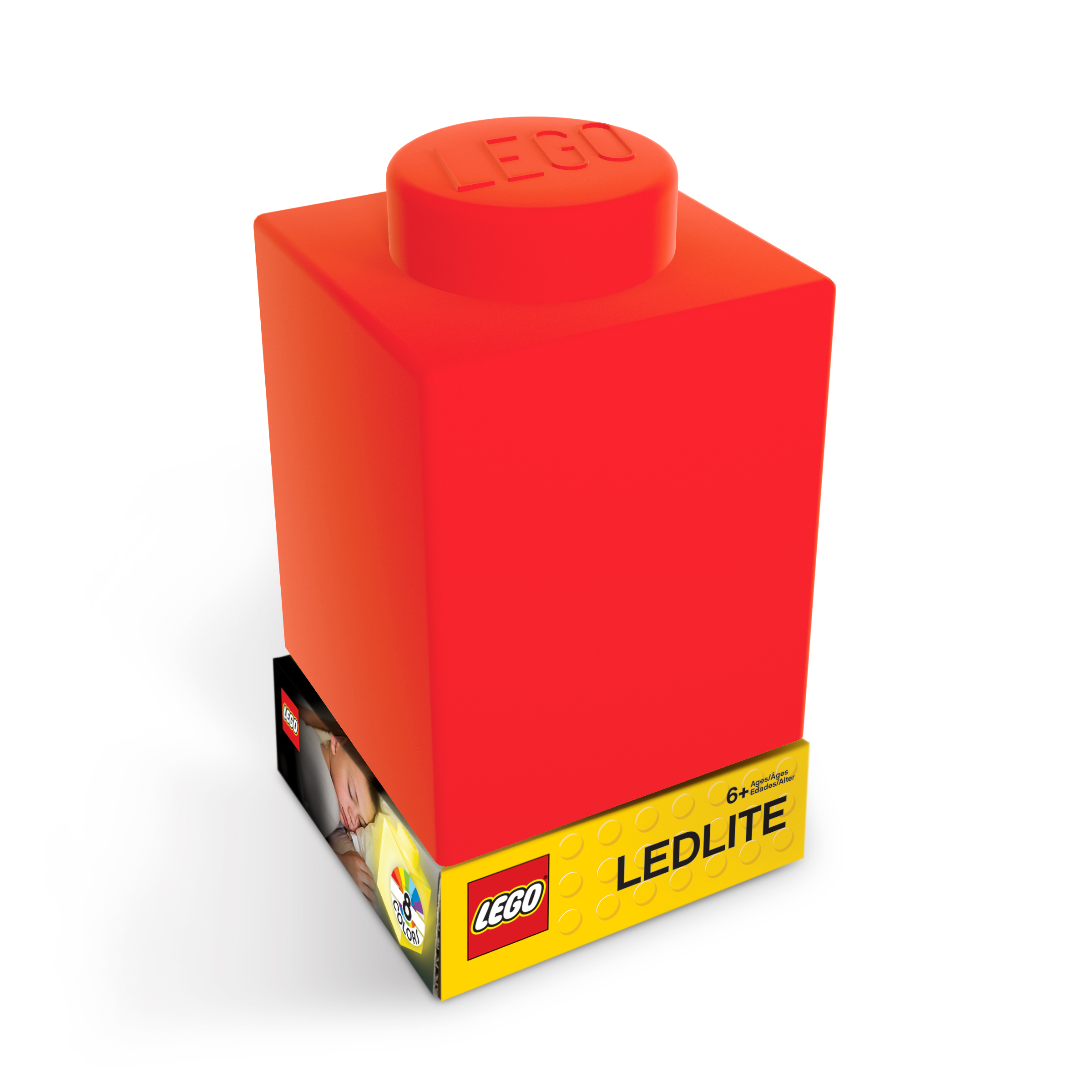 LEGO Iconic Nattlampa Legokloss, Röd