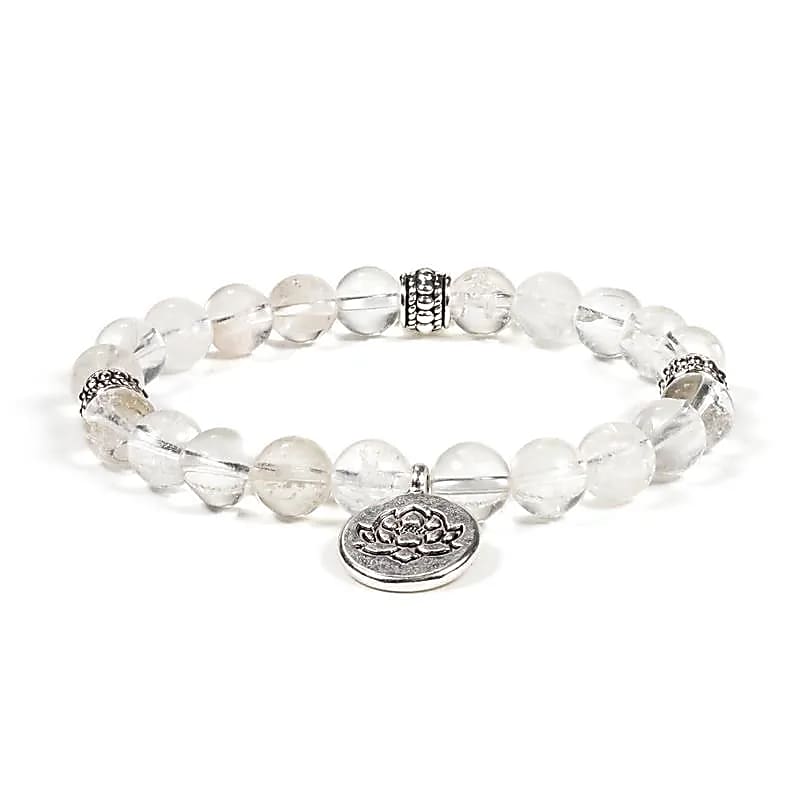 Bergkristall Armband med Lotus
