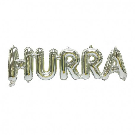 FOLIEBALLONG "HURRA" SILVER