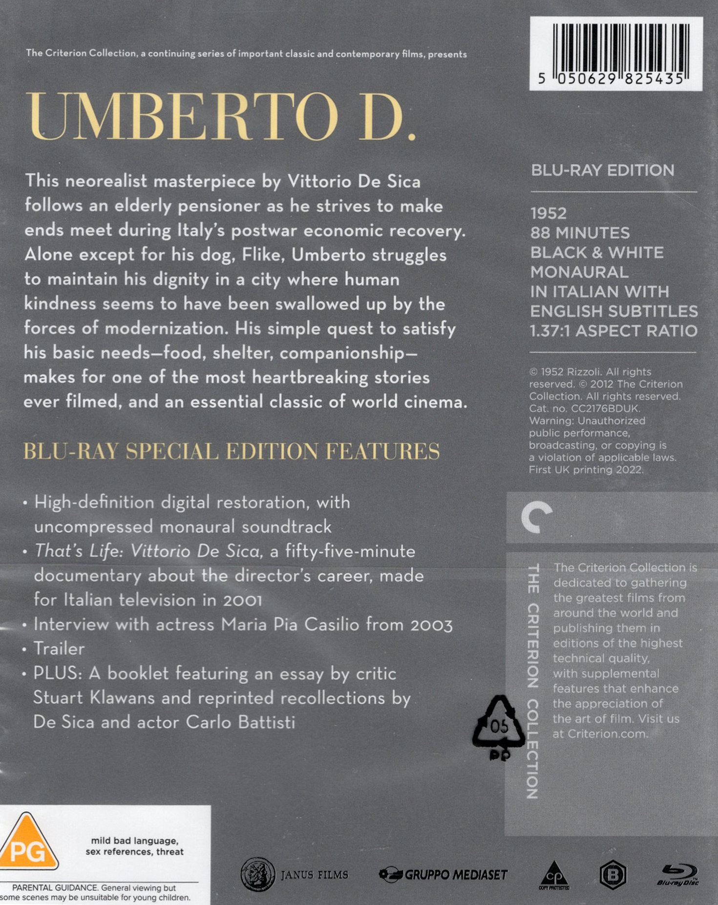 Umberto D. (Criterion Collection) (ej svensk text) (Blu-ray) - 2