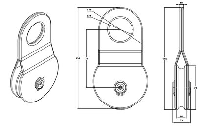 Brytblock för 4-6mm vajer - 2
