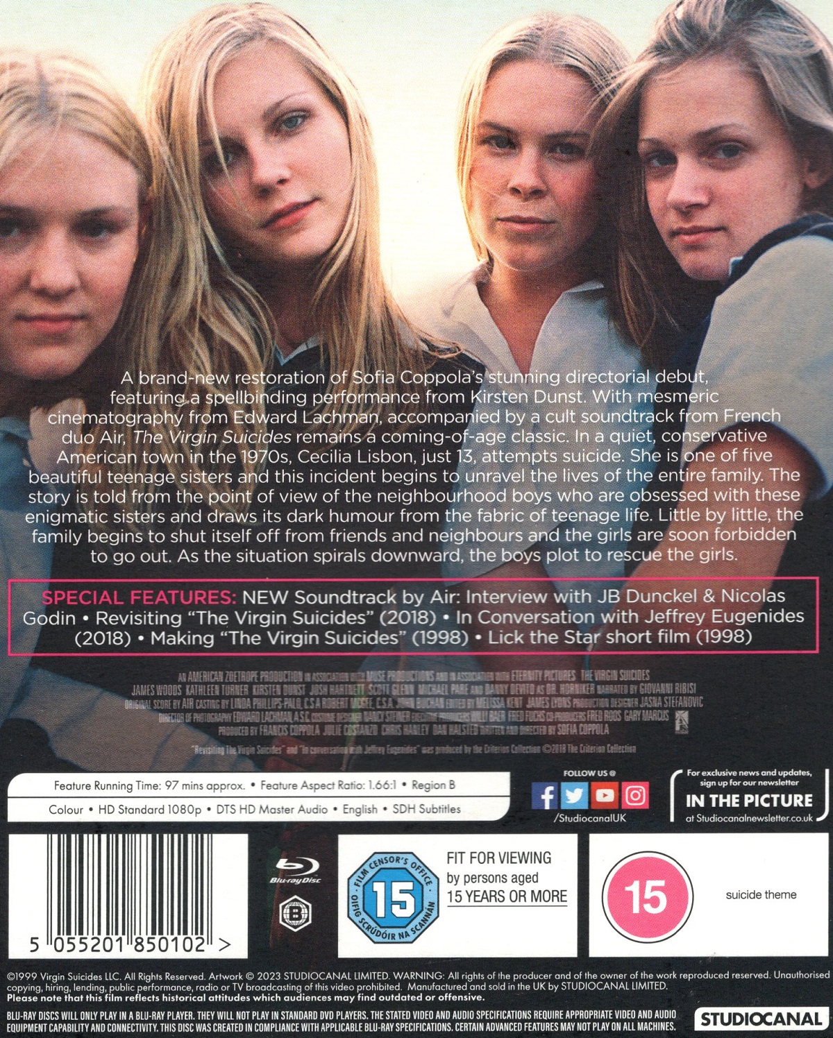 Virgin Suicides (ej svensk text) (Blu-ray) - 2