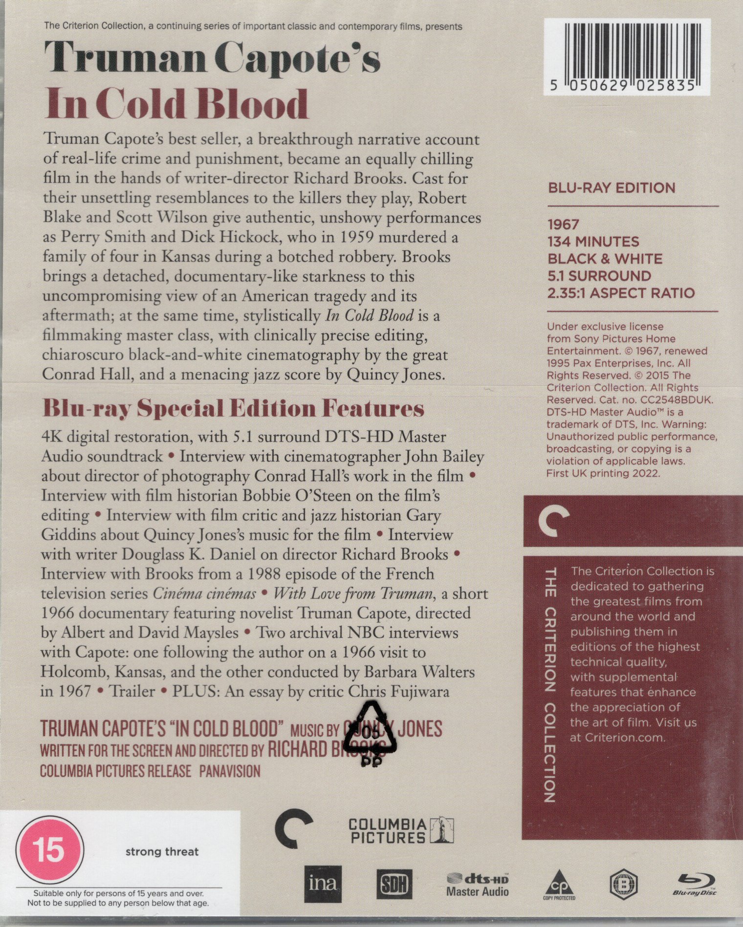 In Cold Blood (Criterion Collection) (ej svensk text) (Blu-ray) - 2