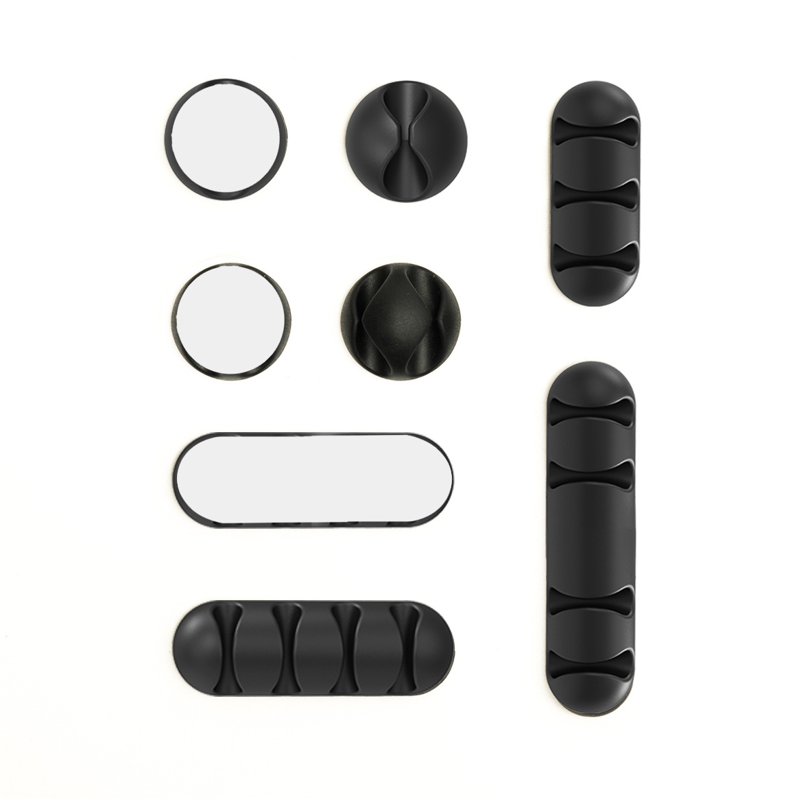8-Pack - Självhäftande Kabelhållare - Multi Set I Flera Storlekar