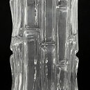 Bo Borgström (Bark 1960s) Clear Vase with Linear Relief Sections 21 cm