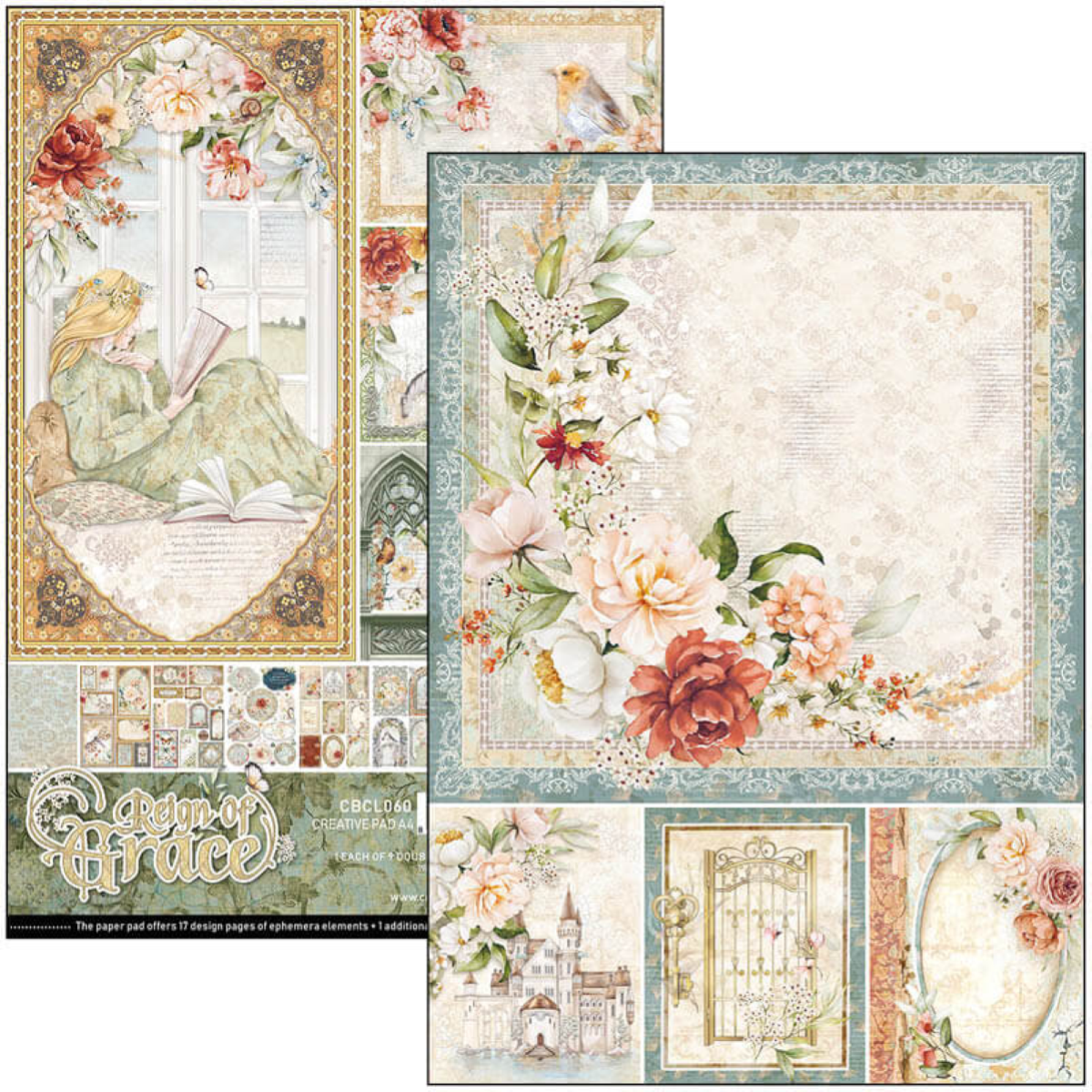Ciao Bella -REIGN OF GRACE  - Paper Pad A4 9 dubbelsidiga ark - 2