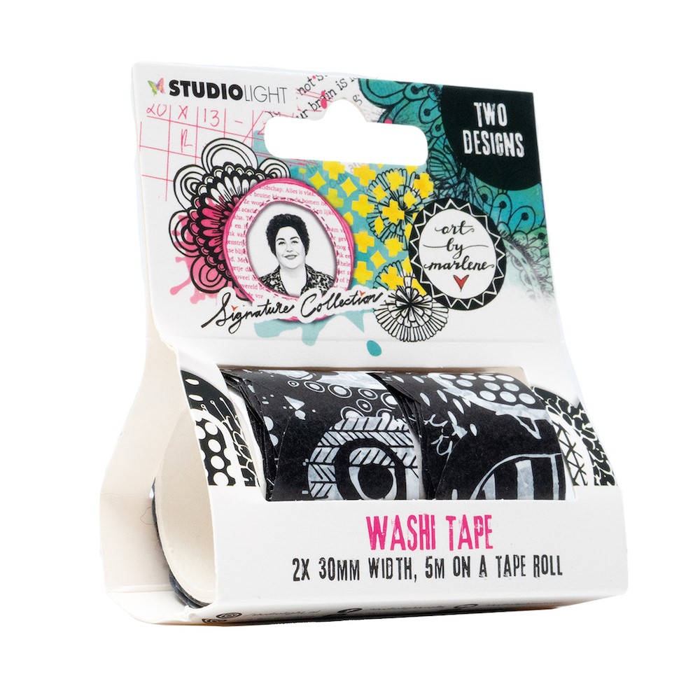 Art By Marlene Signature Collection Washi Tape Scallop Black/White