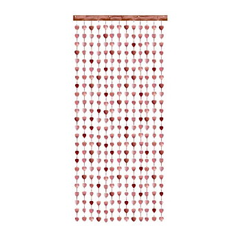 Draperi | 100 x 245 cm | Rosa hjärtan