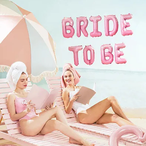 Ballonggirlang | "BRIDE TO BE" | Rosa ombre -1