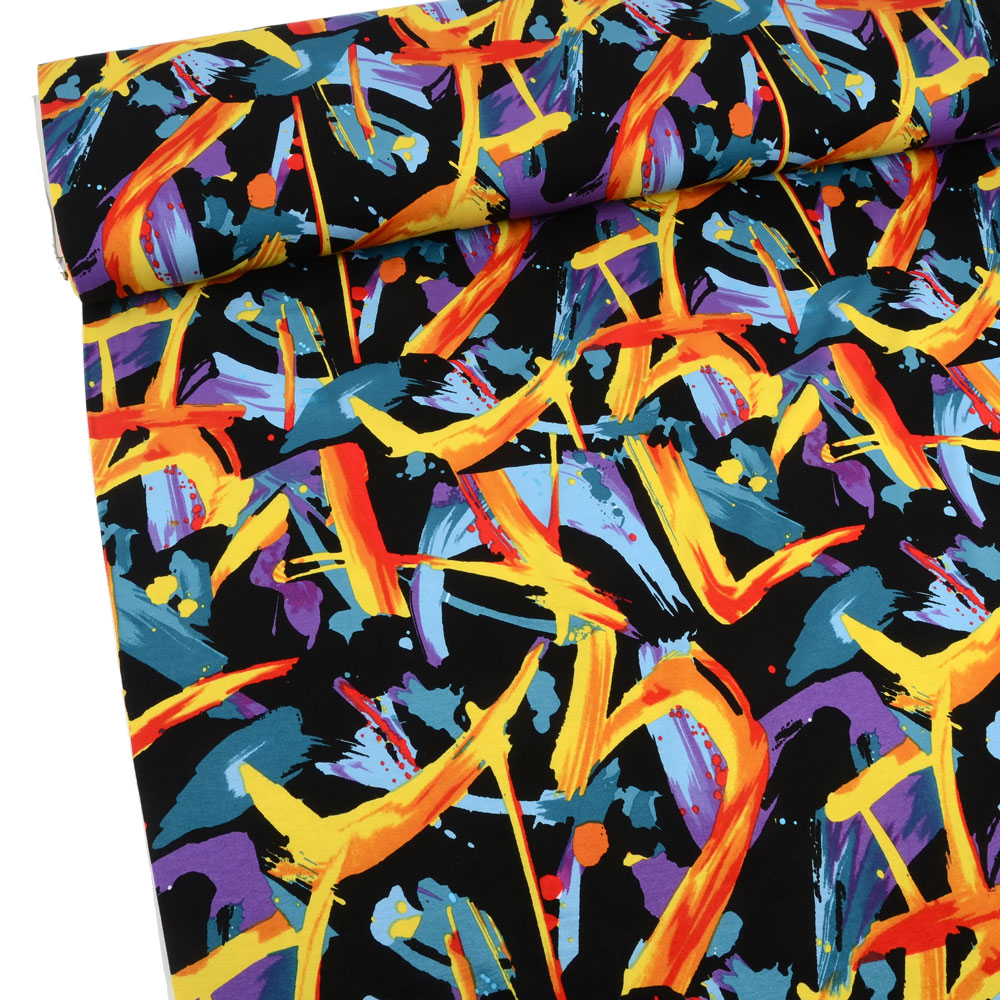 VISCOSE JERSEY -  ABSTRACT COLORFULL
