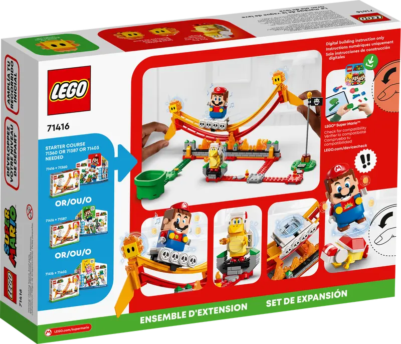 LEGO Super Mario L71416 Åktur på lavavågen – Expansionsset - 3