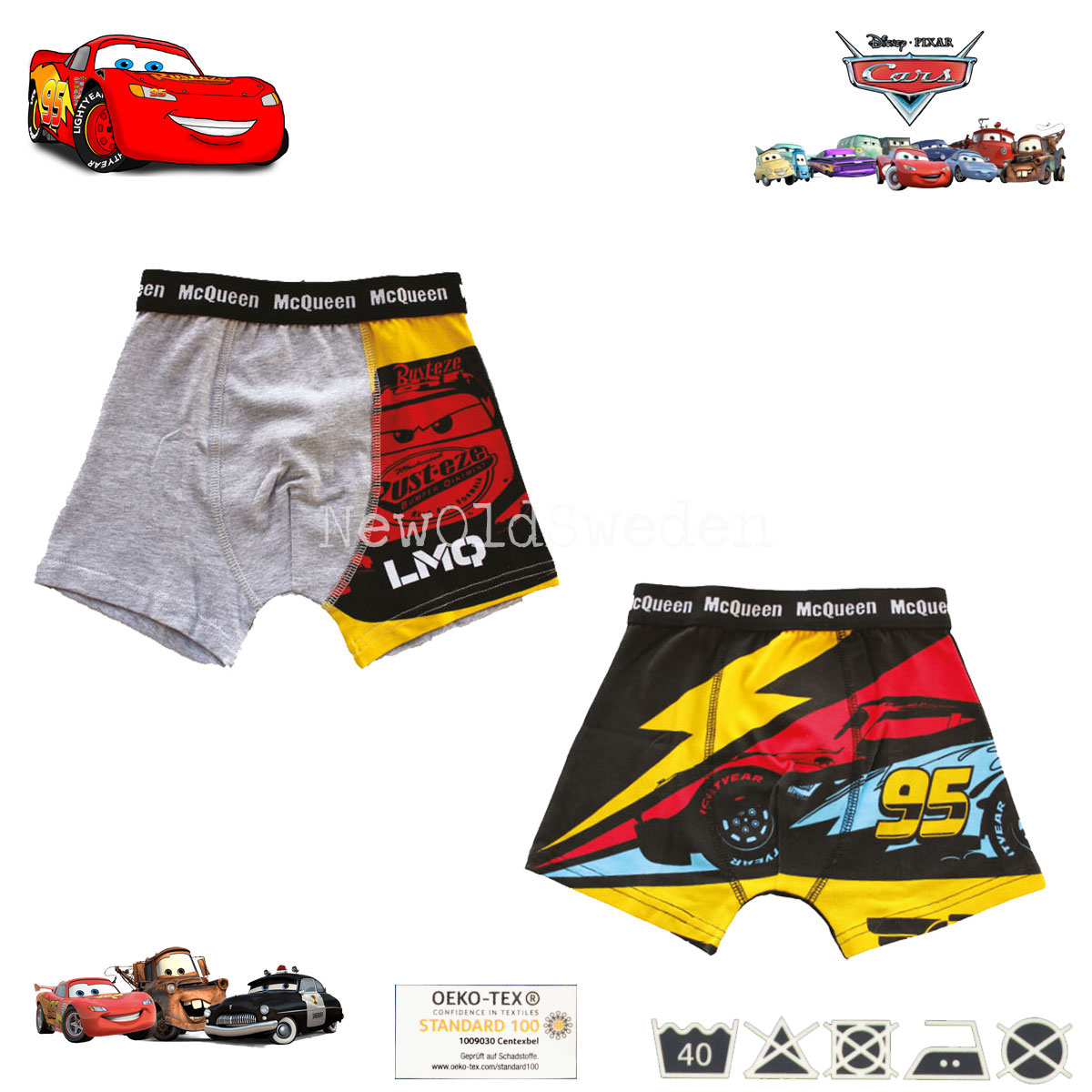 Boxer 2-pack CARS Stl. 104/110 cl - Disney Original - 2350 - 2