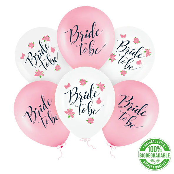 Ballonger - Bride to be - Vit och rosa