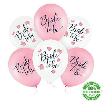 Ballonger - Bride to be - Vit och rosa