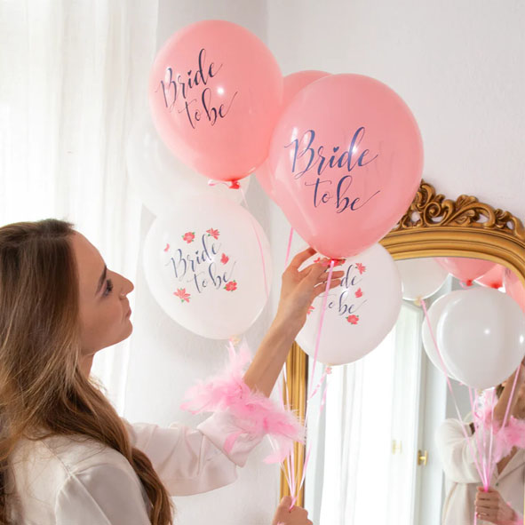 Ballonger - Bride to be - Vit och rosa -1