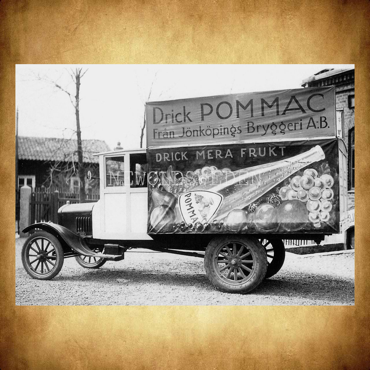 Pommac - Drick POMMAC - Jönköpings Bryggeri - DRICK MERA FRUKT - Vykort A5 - 2