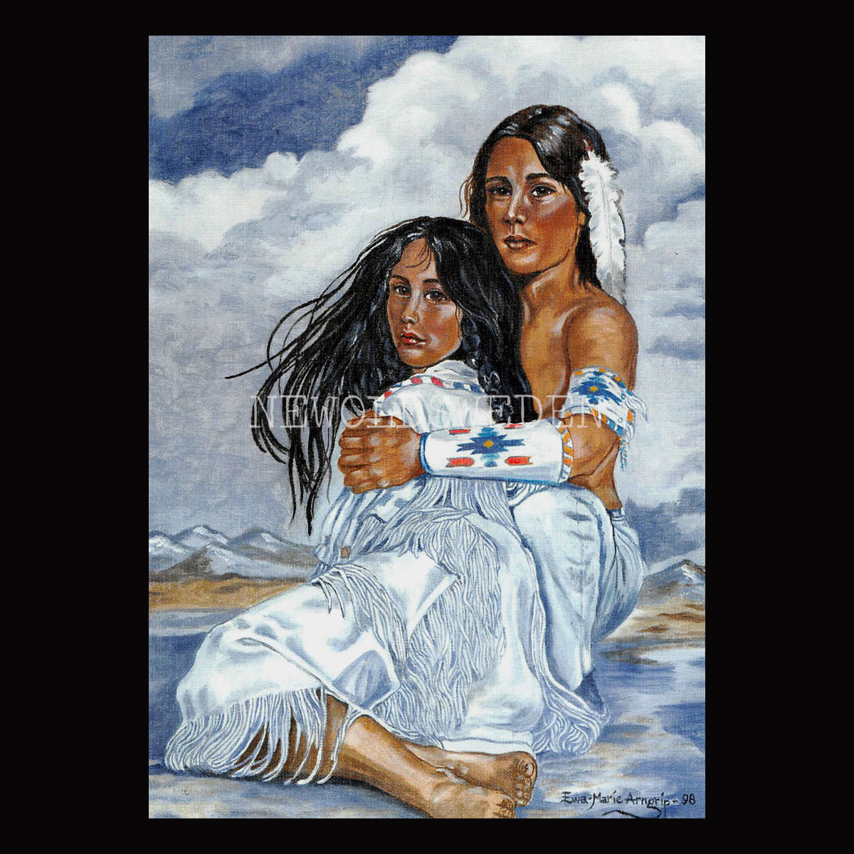 Indianer - Ewa-Marie Arngrip - Vykort A5