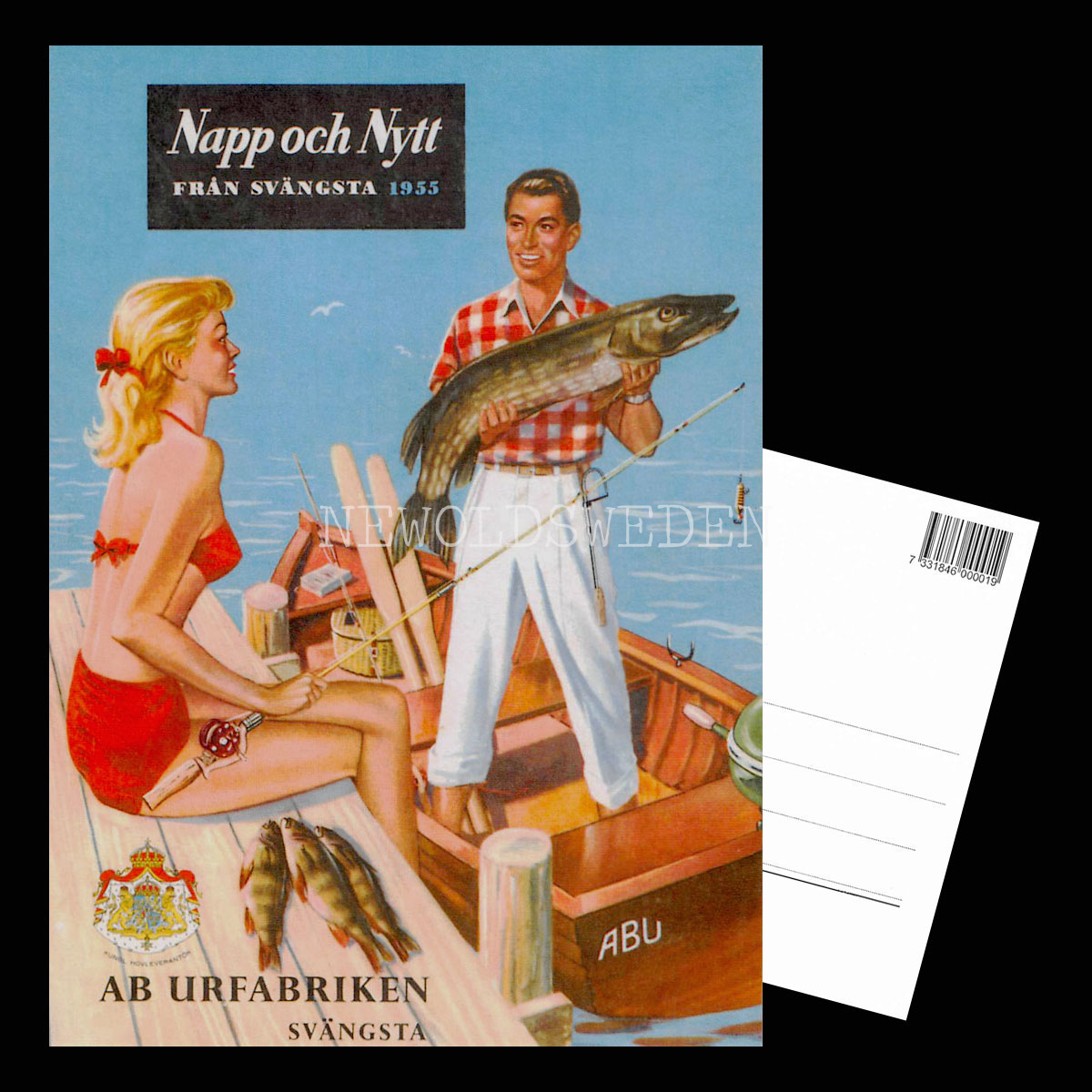 ABU - Napp och Nytt 1955 - URFABRIKEN - SVÄNGSTA - Vykort A5 - 3