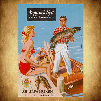 ABU - Napp och Nytt 1955 - URFABRIKEN - SVÄNGSTA - Vykort A5