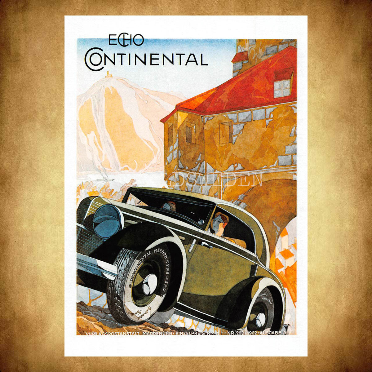 CONTINENTAL ECHO 1932 - Vykort A5 - 2
