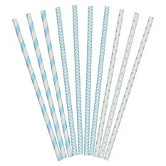 Paper Straws Blue mix 24-pack