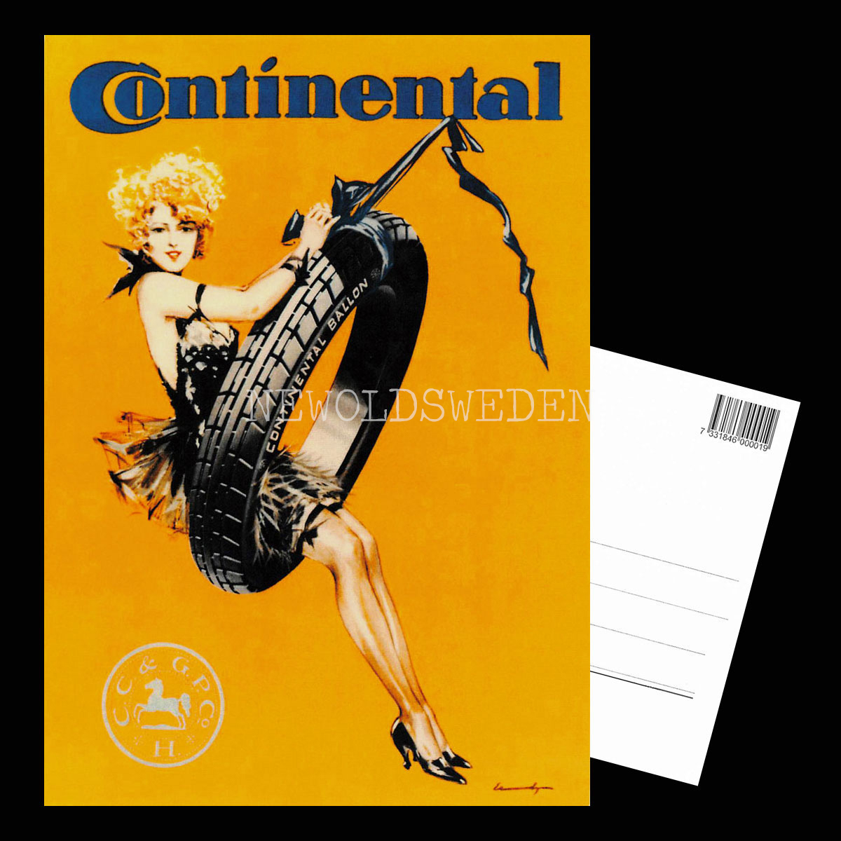 CONTINENTAL GIRL - Vykort A5 - 3