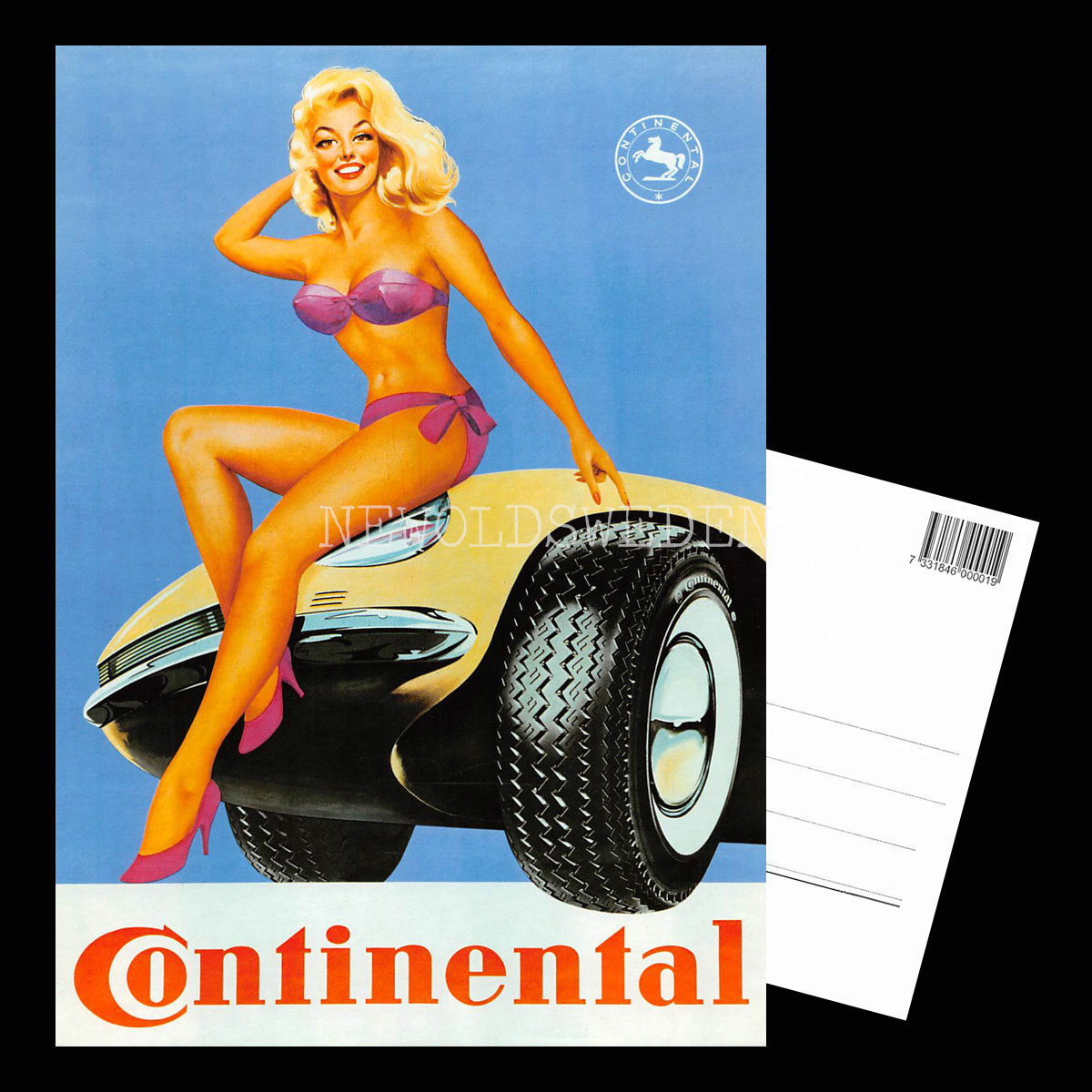 CONTINENTAL GIRL - Vykort A5 - 3