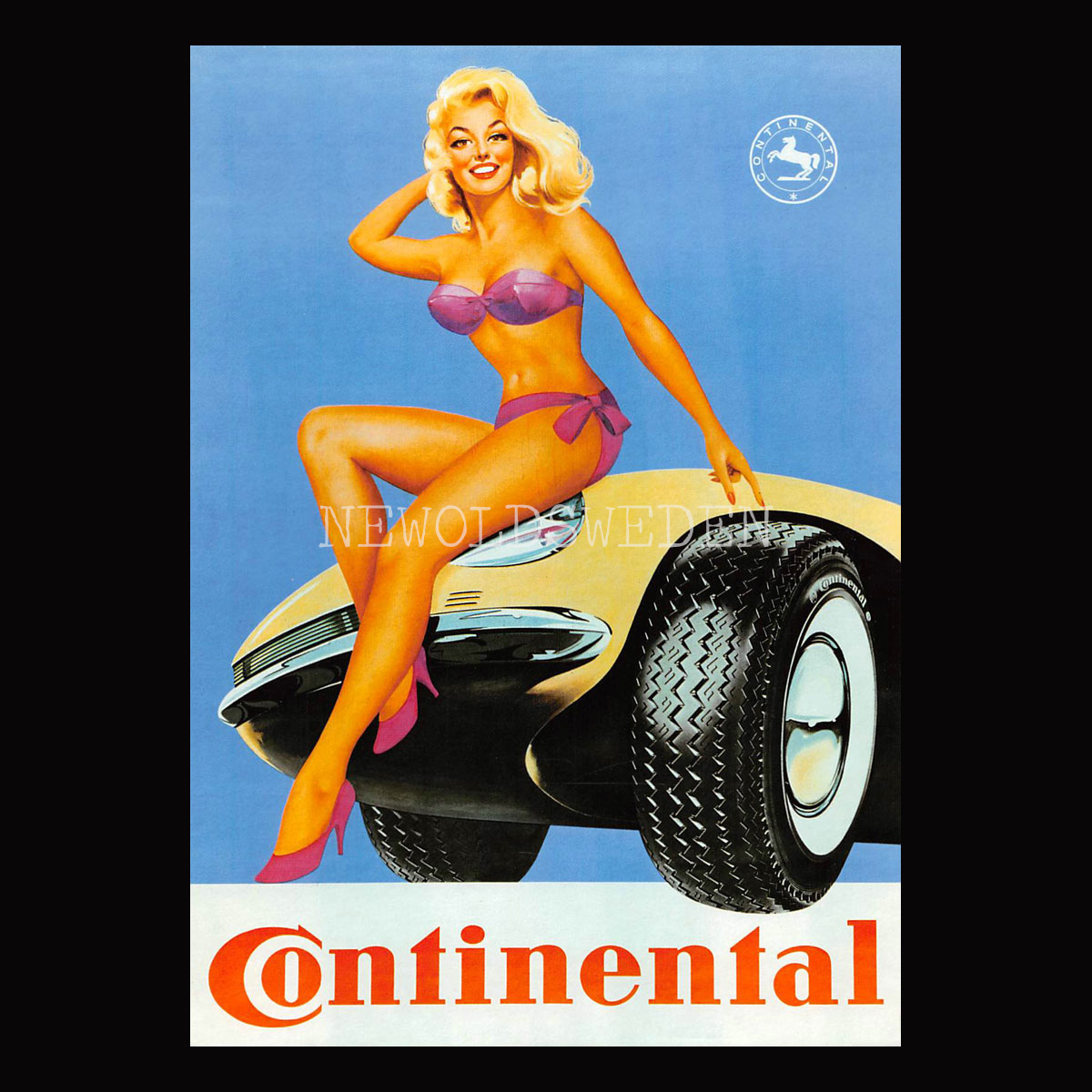CONTINENTAL GIRL - Vykort A5
