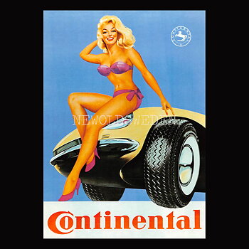 CONTINENTAL GIRL - Vykort A5