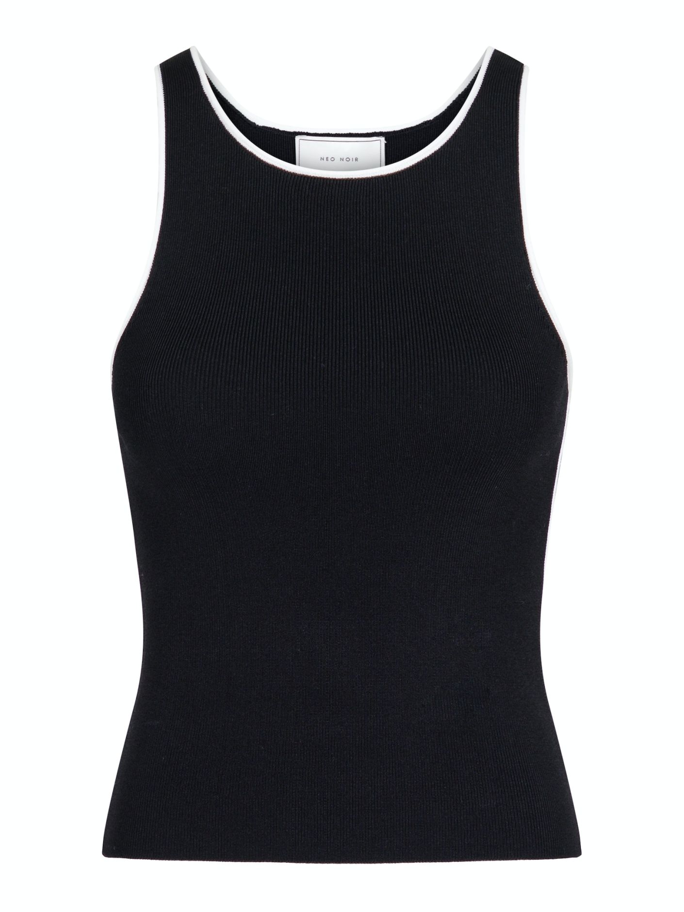 Neo Noir - Silvana Contrast Knit Top Black - 4