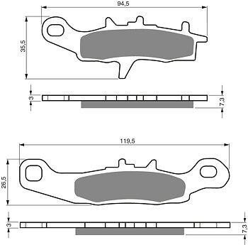 GOLDFREN Bromsbelägg 108 Ceramic Carbon Fram KX85 2001-2025
