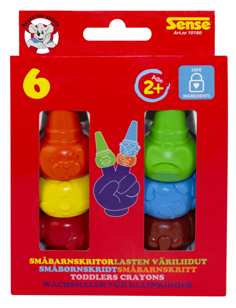 Sense Småbarnskrita 6-Pack