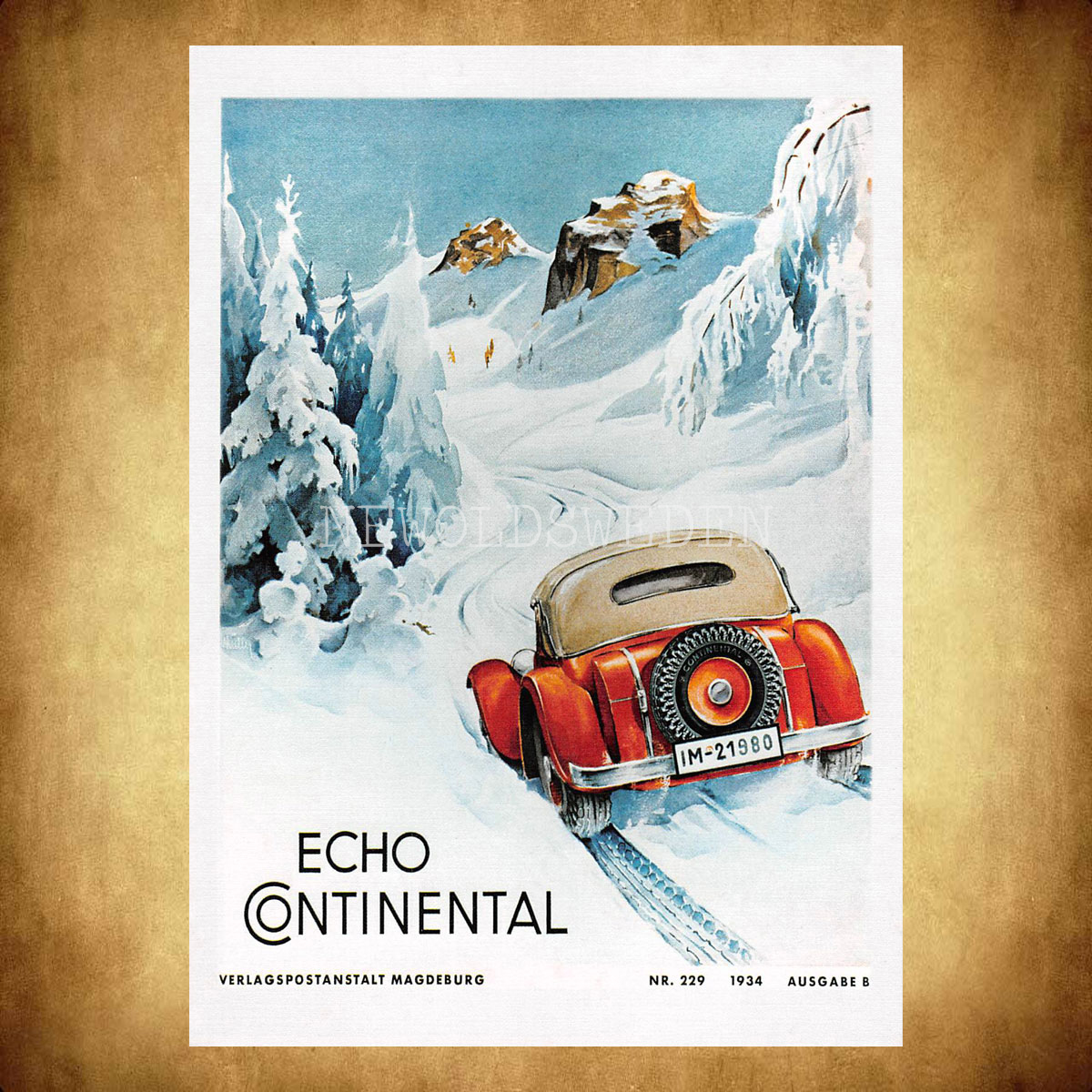 CONTINENTAL ECHO 1934 - Vykort A5 - 2
