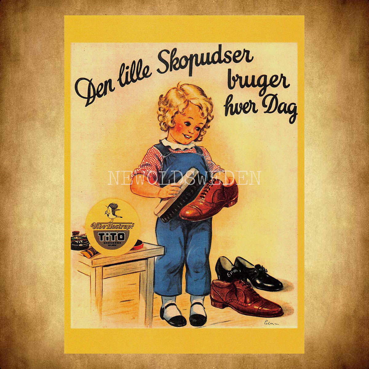 TITO Vibe-Hastrups - Den lille Skopudser bruger hver Dag - Vykort A5 - 2
